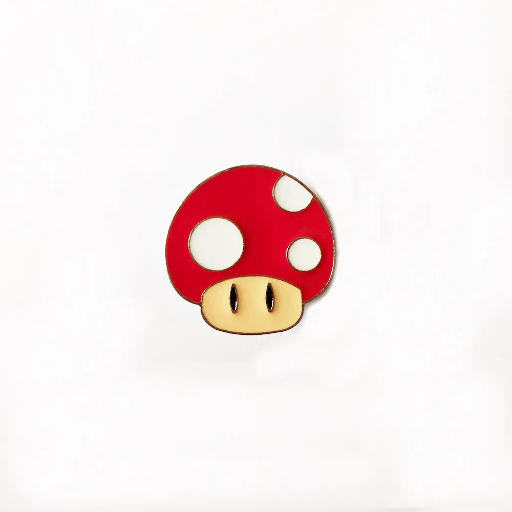 Cartoon Red Mushroom Enamel Pins
