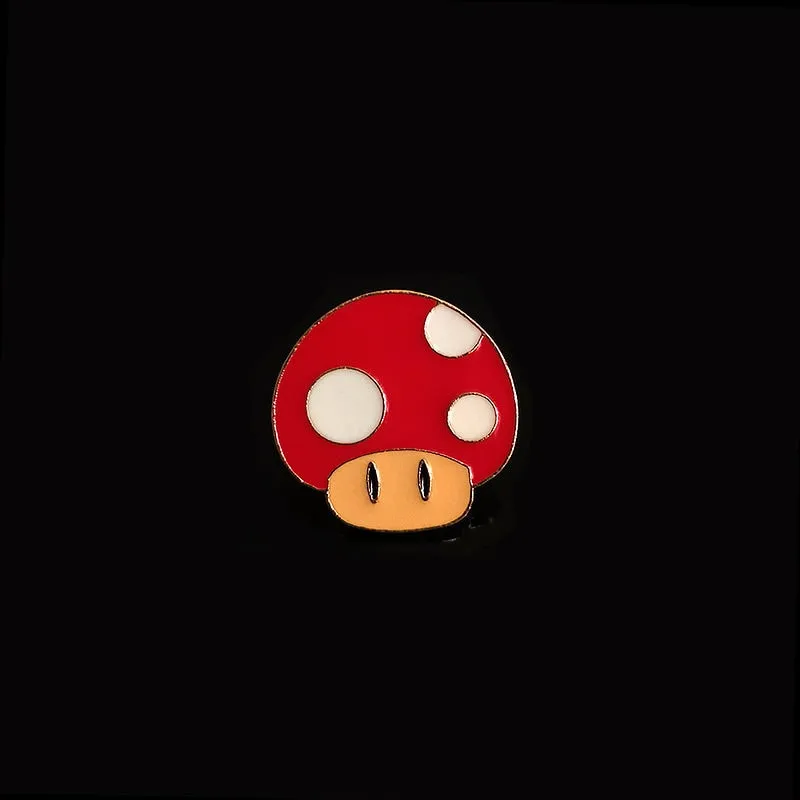 Cartoon Red Mushroom Enamel Pins
