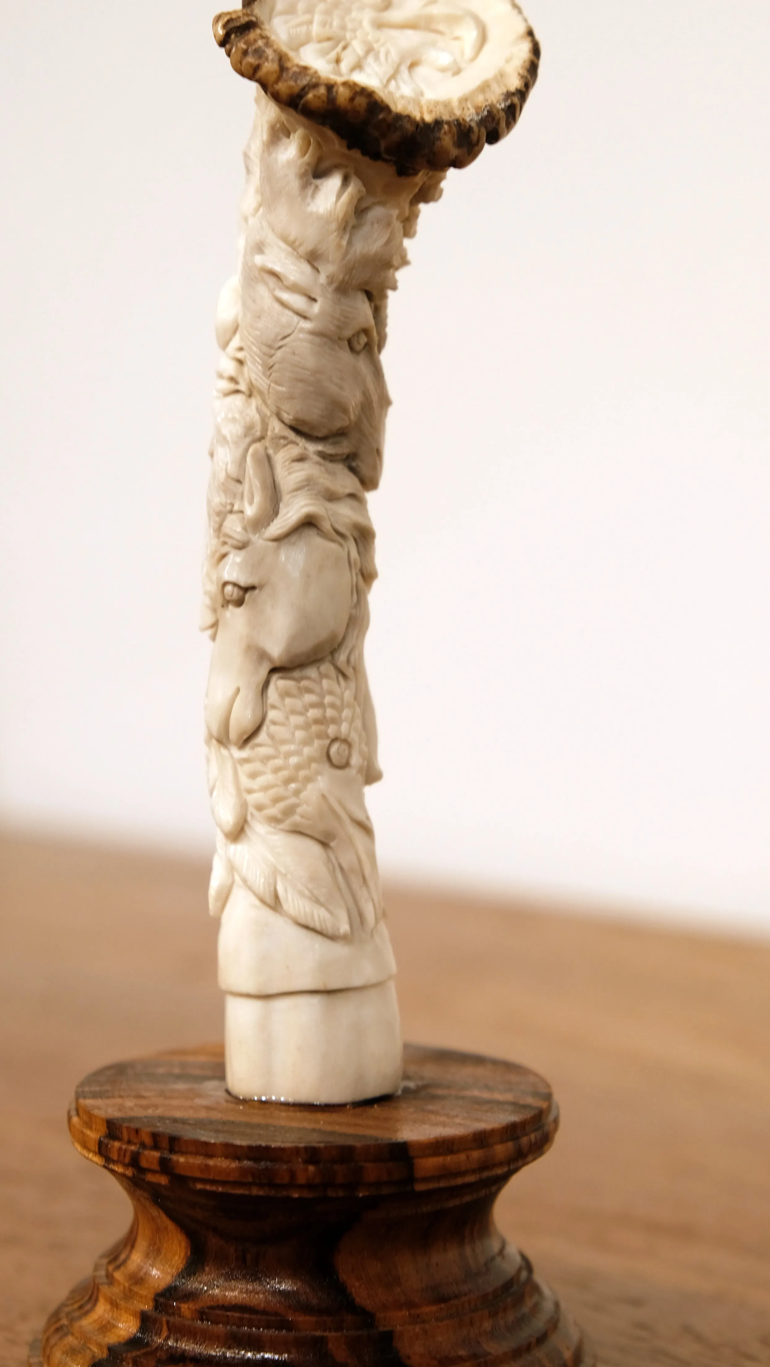 CARVED ANTLER ANIMAL TOTEM