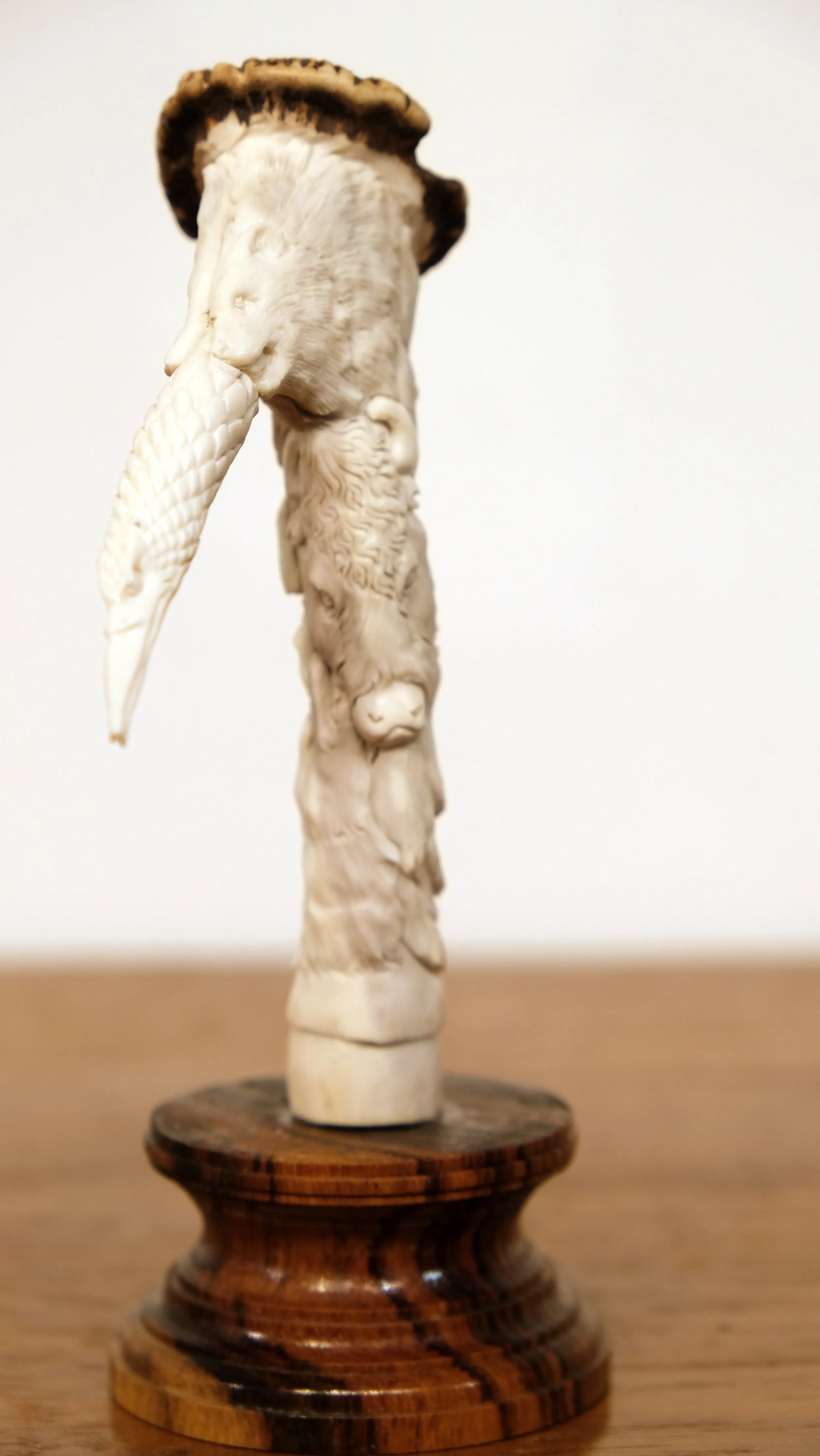 CARVED ANTLER ANIMAL TOTEM
