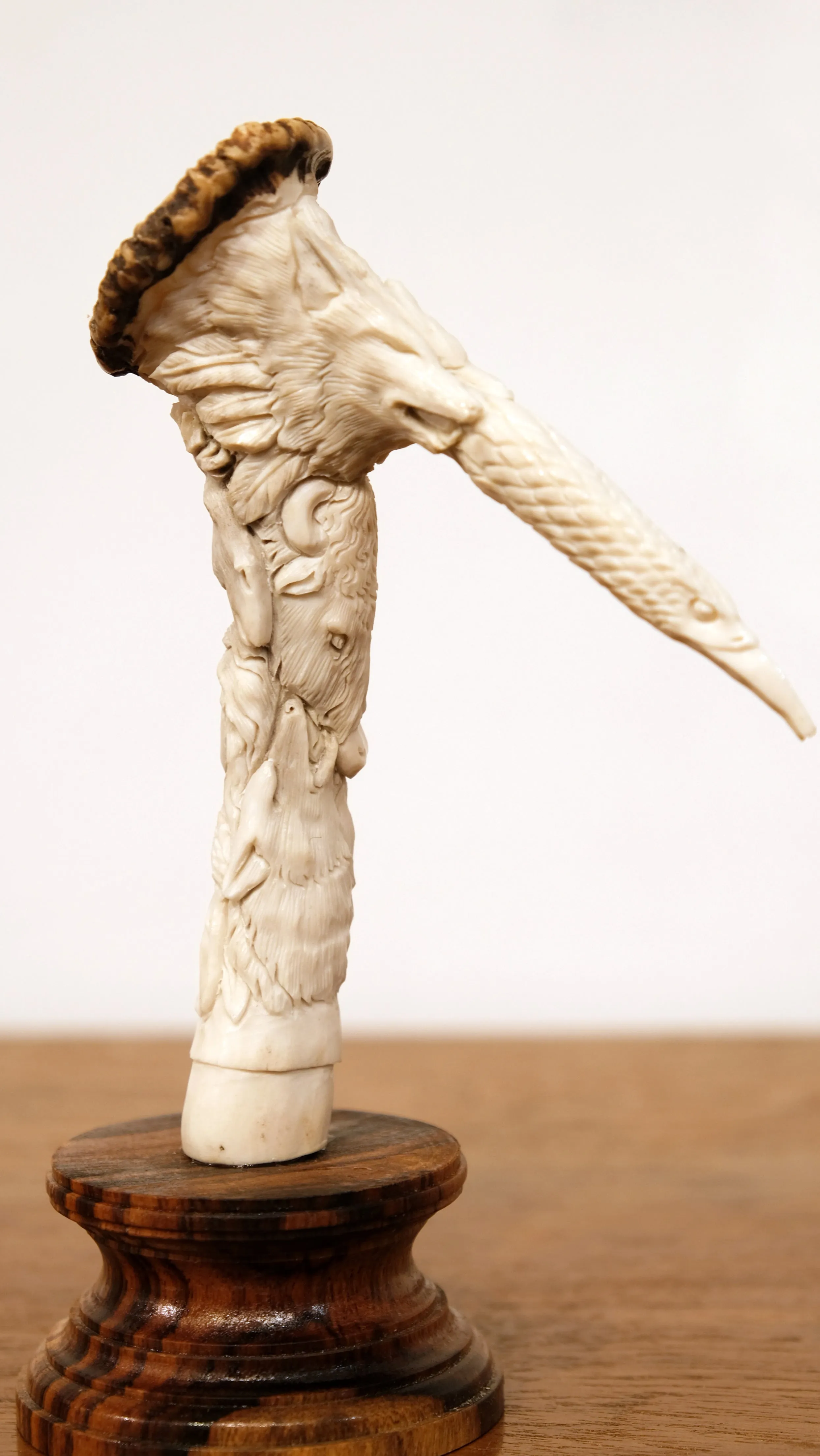 CARVED ANTLER ANIMAL TOTEM