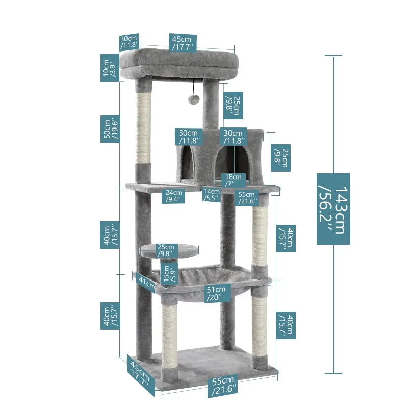 Cat Tower with Large Cat Condo