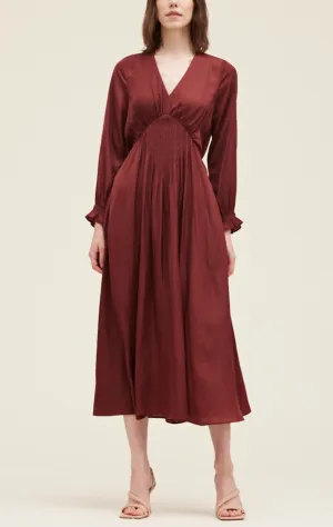 Center Smock Satin Dress