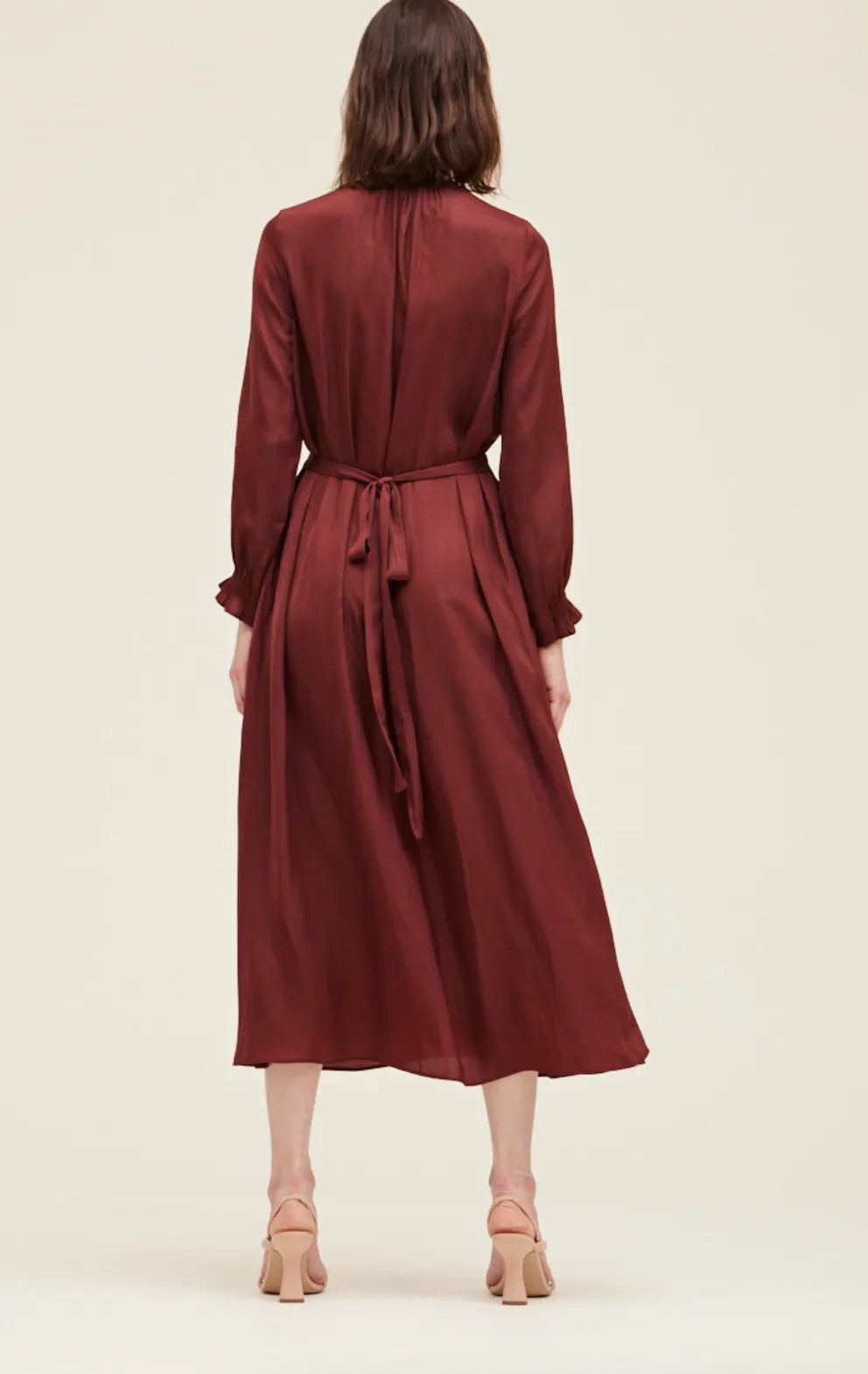 Center Smock Satin Dress