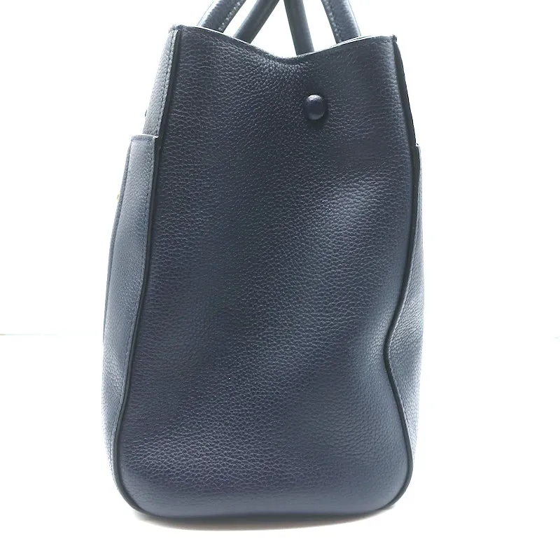 Chanel 17C Neo Executive Small Shopper Tote Navy Leather Shoulder Bag