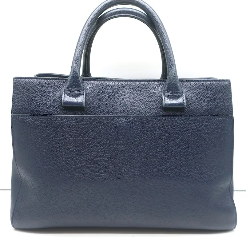 Chanel 17C Neo Executive Small Shopper Tote Navy Leather Shoulder Bag