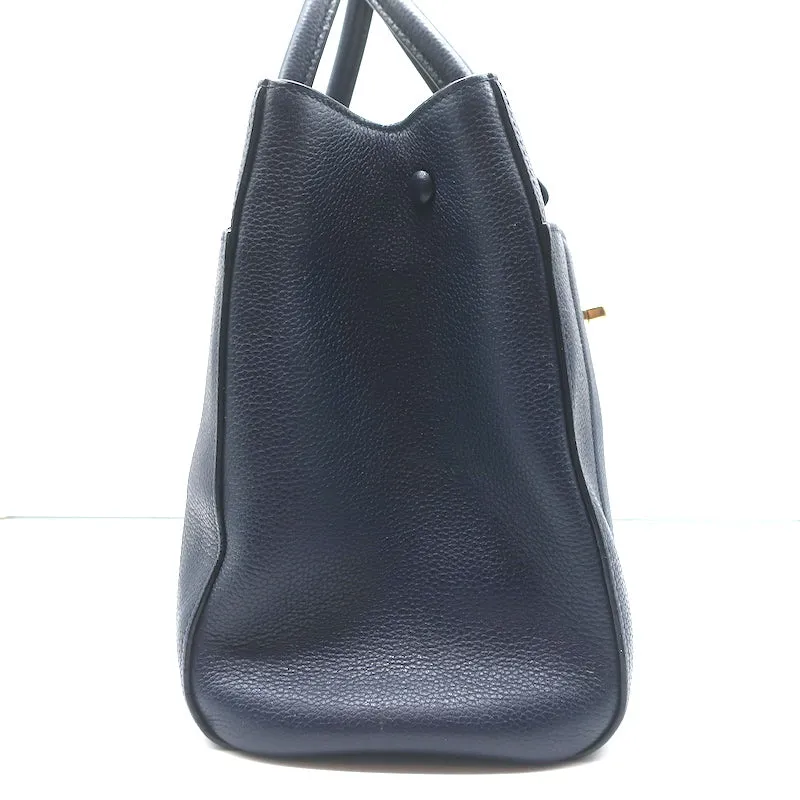 Chanel 17C Neo Executive Small Shopper Tote Navy Leather Shoulder Bag