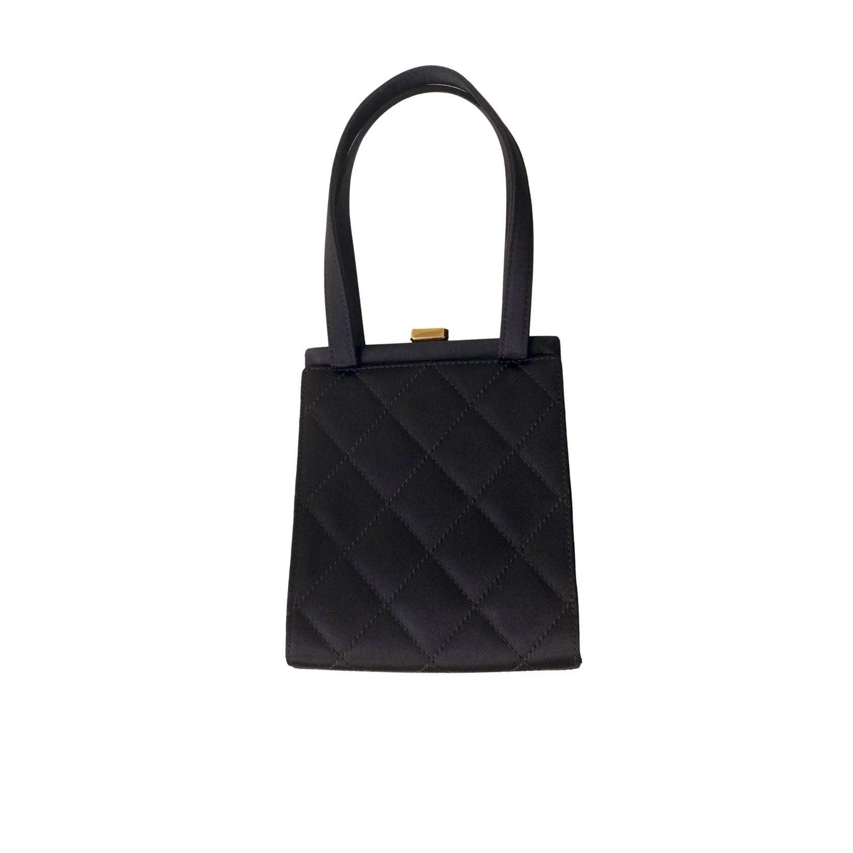 Chanel Black Quilted Mini Top Lock Bag
