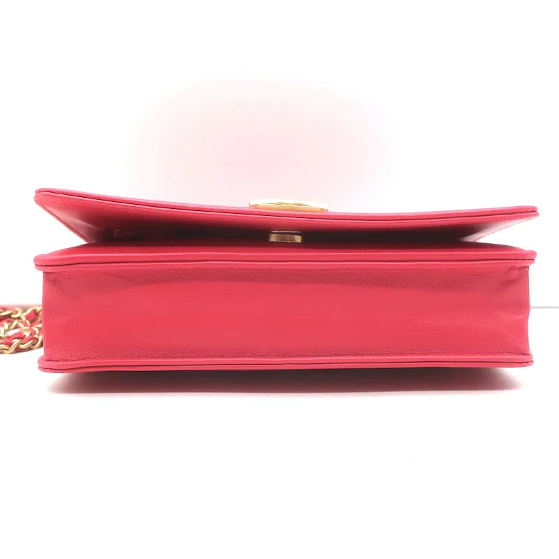 Chanel Boy Wallet on Chain Pink Quilted Lambskin Leather Small Crossbody Bag NEW