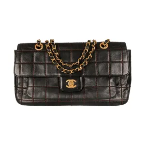 Chanel Brown Crazy Stitch Quilted Flap Bag