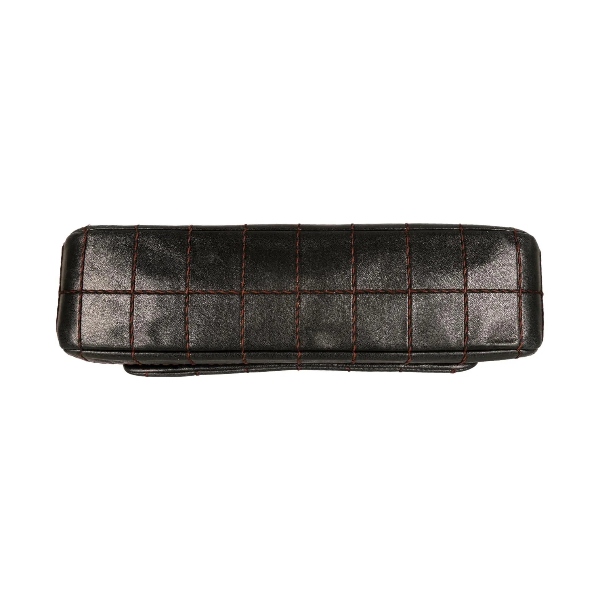 Chanel Brown Crazy Stitch Quilted Flap Bag