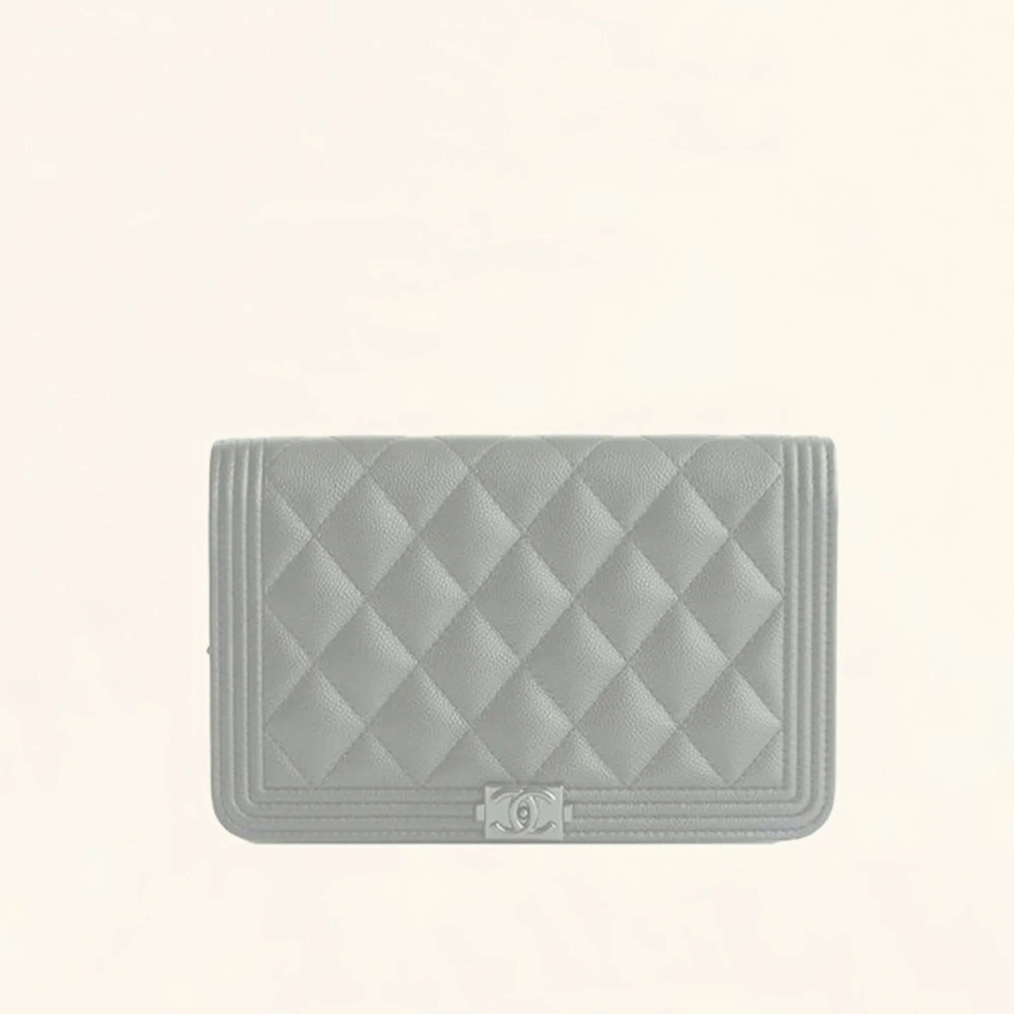 Chanel | Calfskin So Black Boy Wallet on Chain | WOC