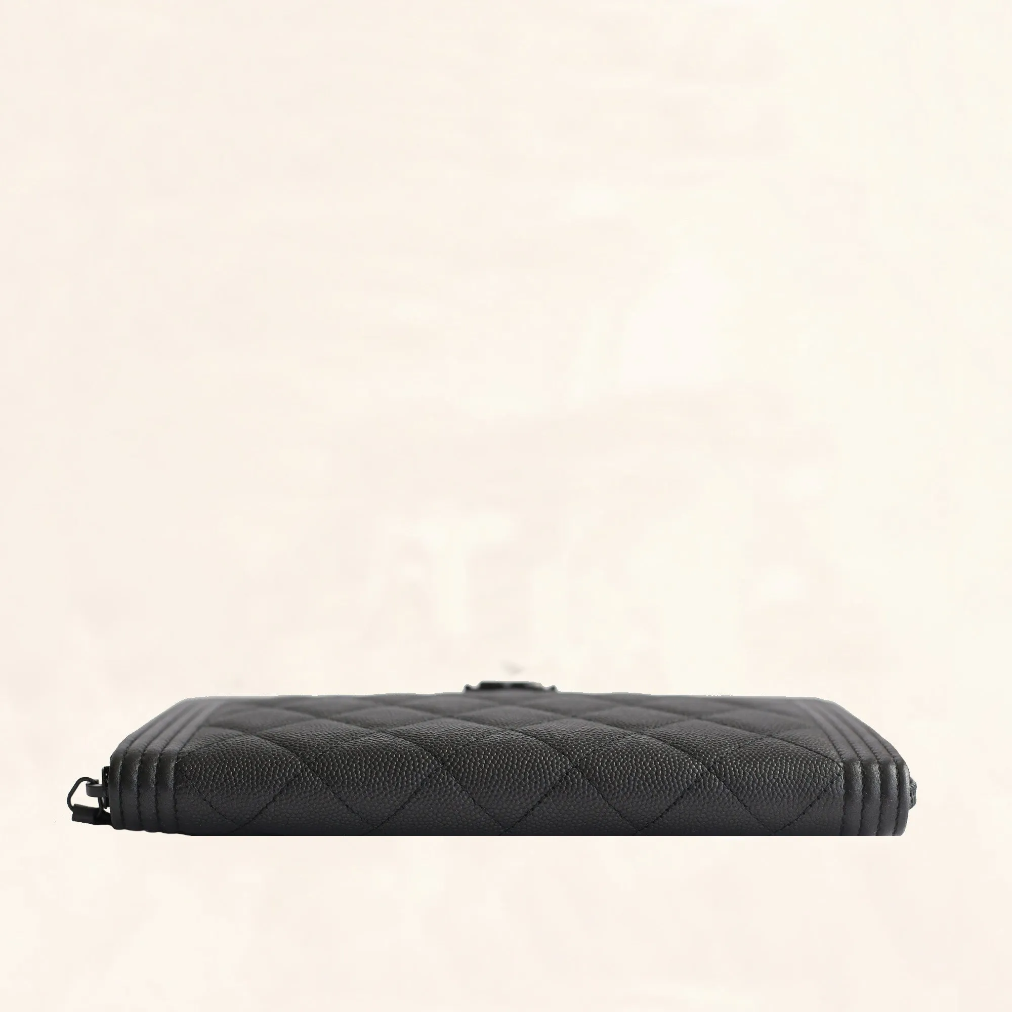 Chanel | Caviar So Black Boy Long Zip Wallet | Large