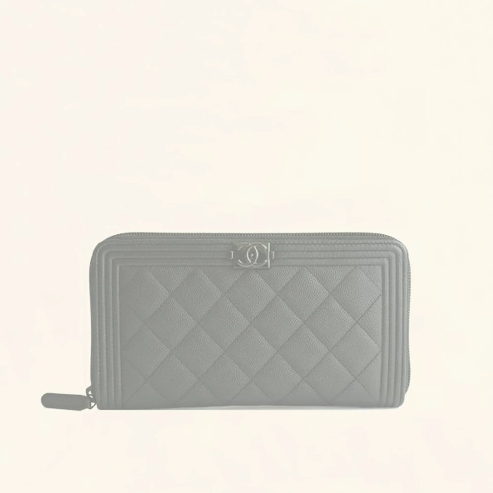 Chanel | Caviar So Black Boy Long Zip Wallet | Large