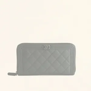 Chanel | Caviar So Black Boy Long Zip Wallet | Large