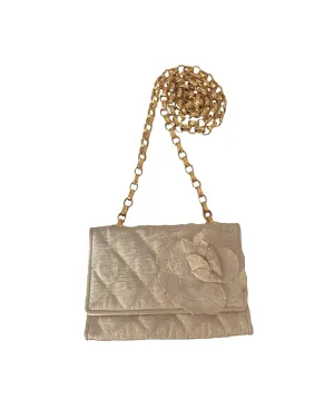 Chanel Cream Quilted Micro Chain Bag