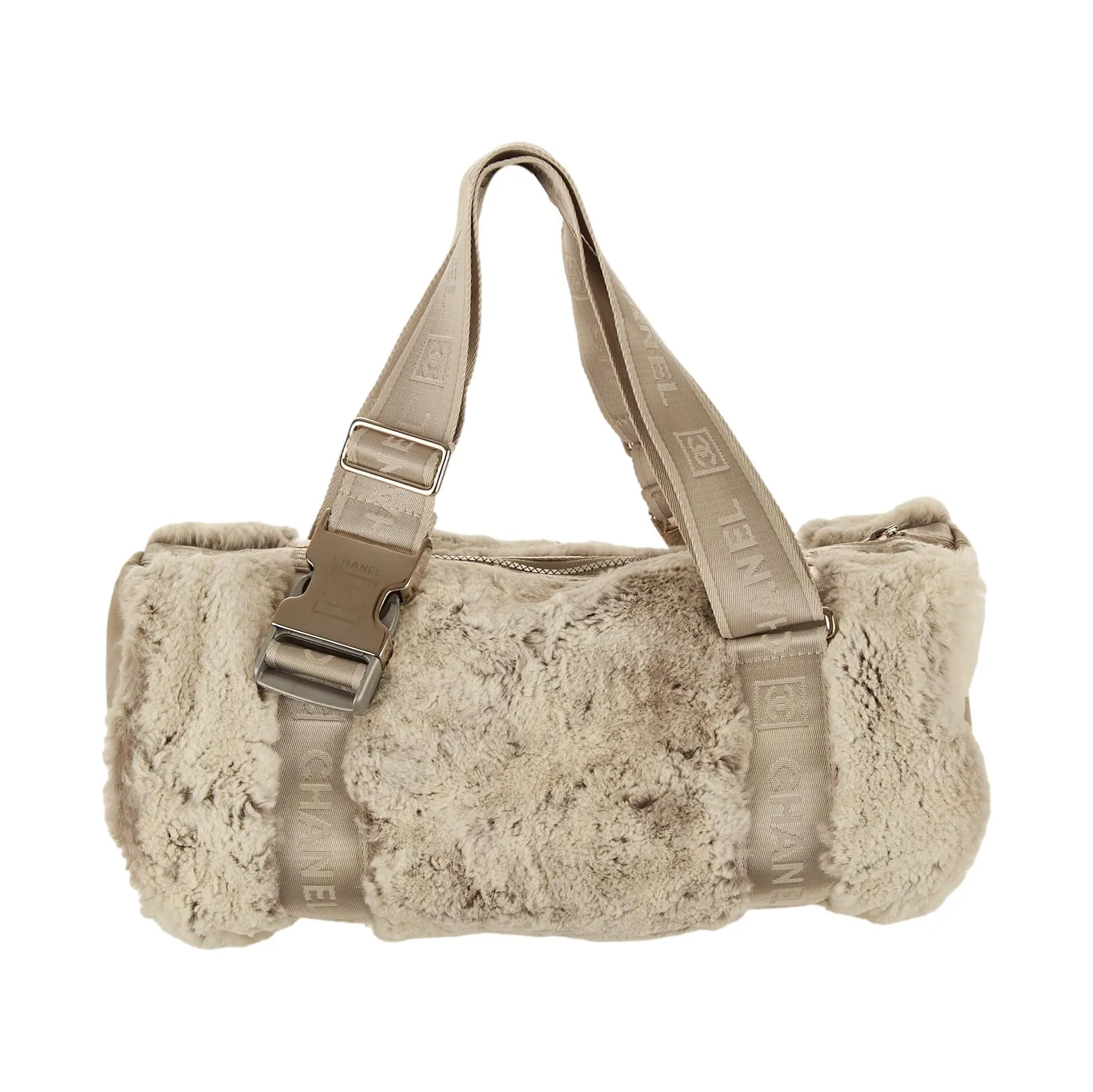 Chanel Grey Fur Mini Duffle
