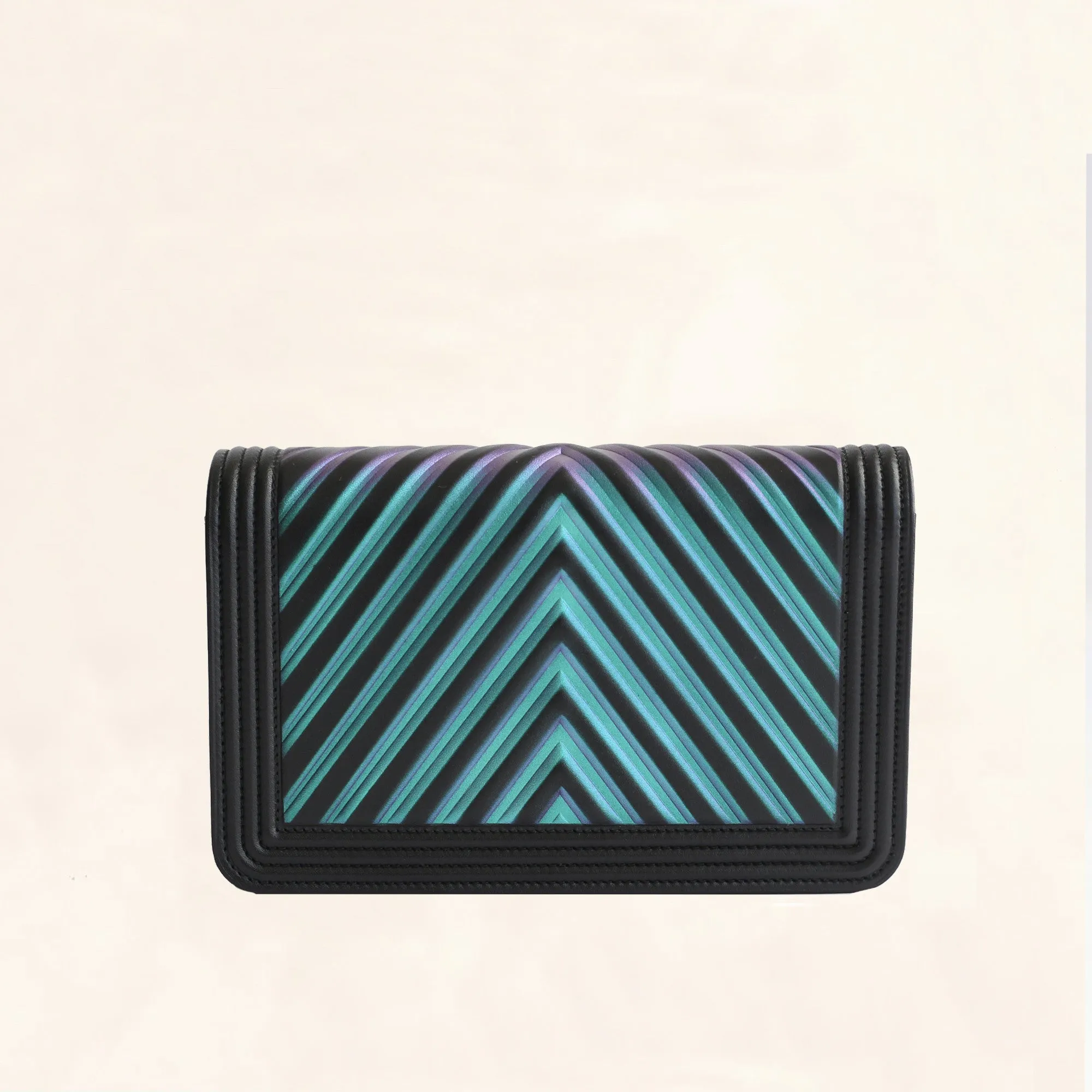 Chanel | Iridescent Lambskin Boy Wallet on Chain | WOC