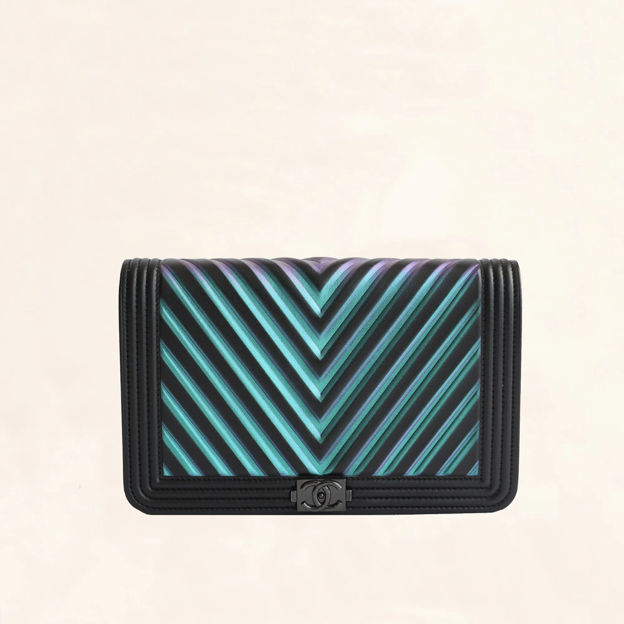 Chanel | Iridescent Lambskin Boy Wallet on Chain | WOC