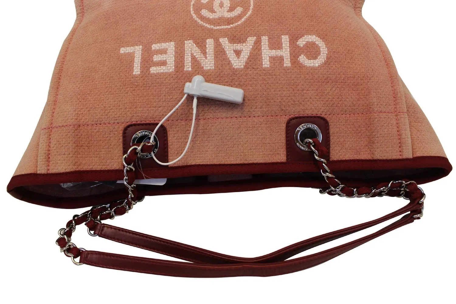 CHANEL Light Pink Canvas Deauville Medium Tote Bag