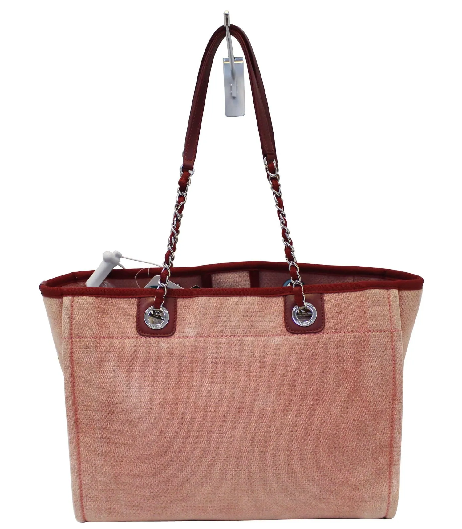 CHANEL Light Pink Canvas Deauville Medium Tote Bag
