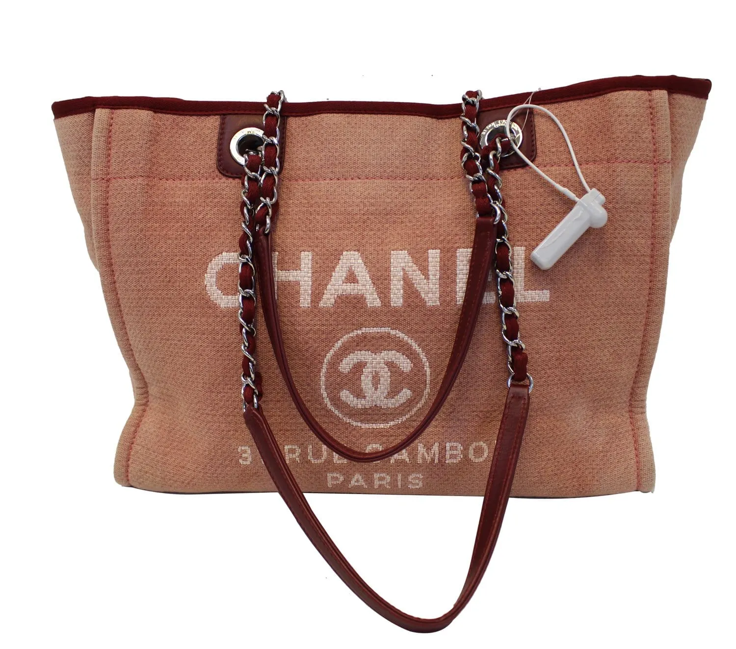 CHANEL Light Pink Canvas Deauville Medium Tote Bag