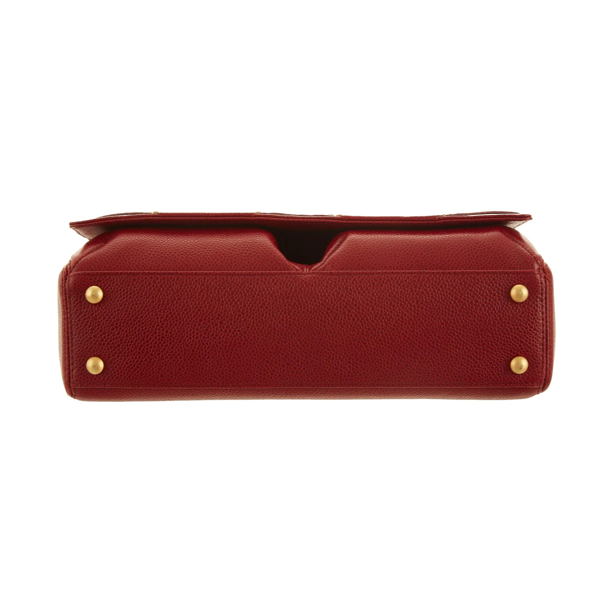 Chanel Red Caviar Logo Shoulder Bag