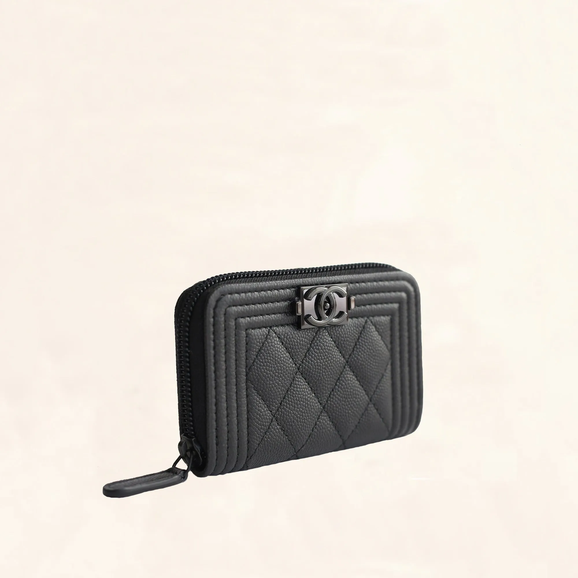 Chanel | So Black Caviar Boy Coin Pouch | One-Size