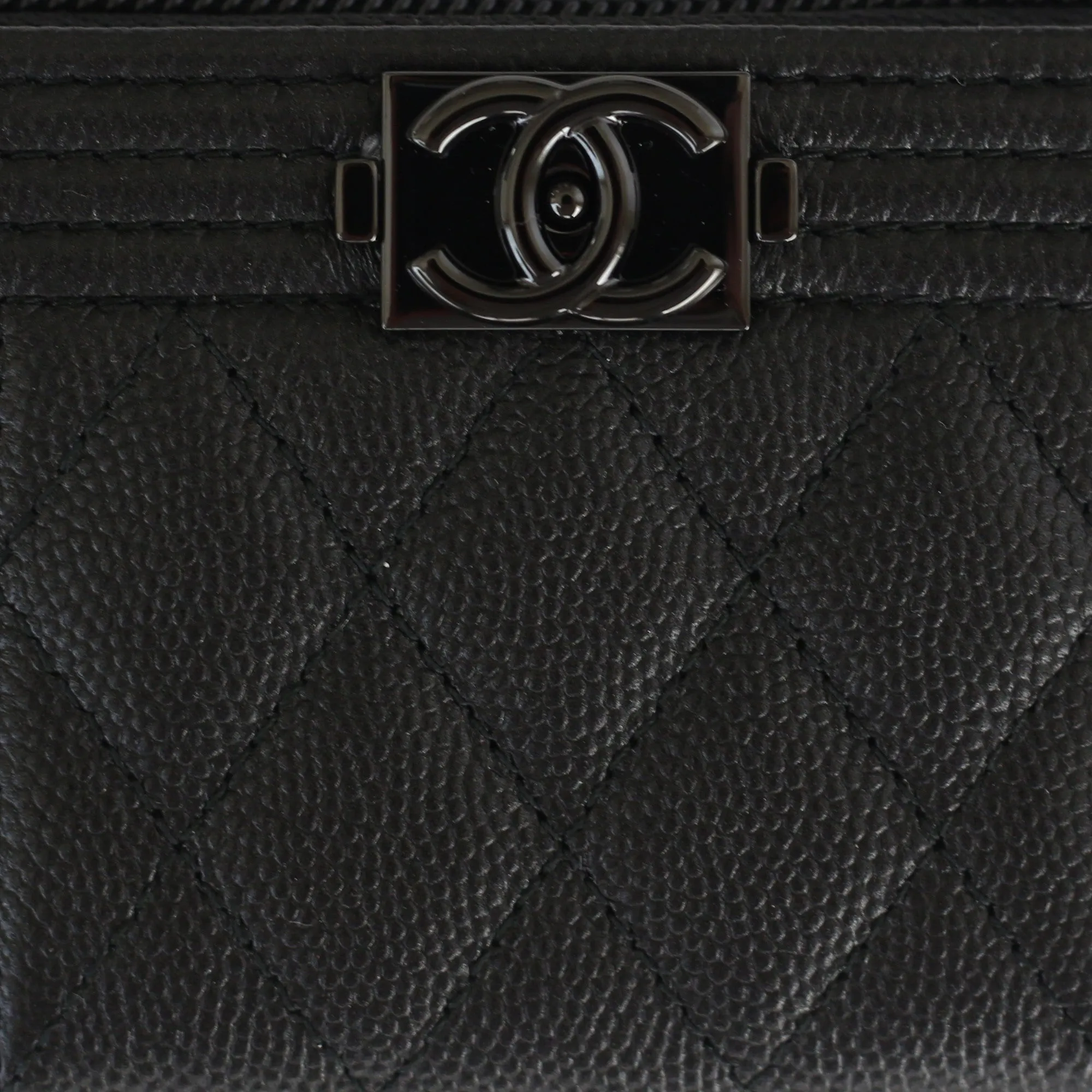 Chanel | So Black Caviar Boy Coin Pouch | One-Size