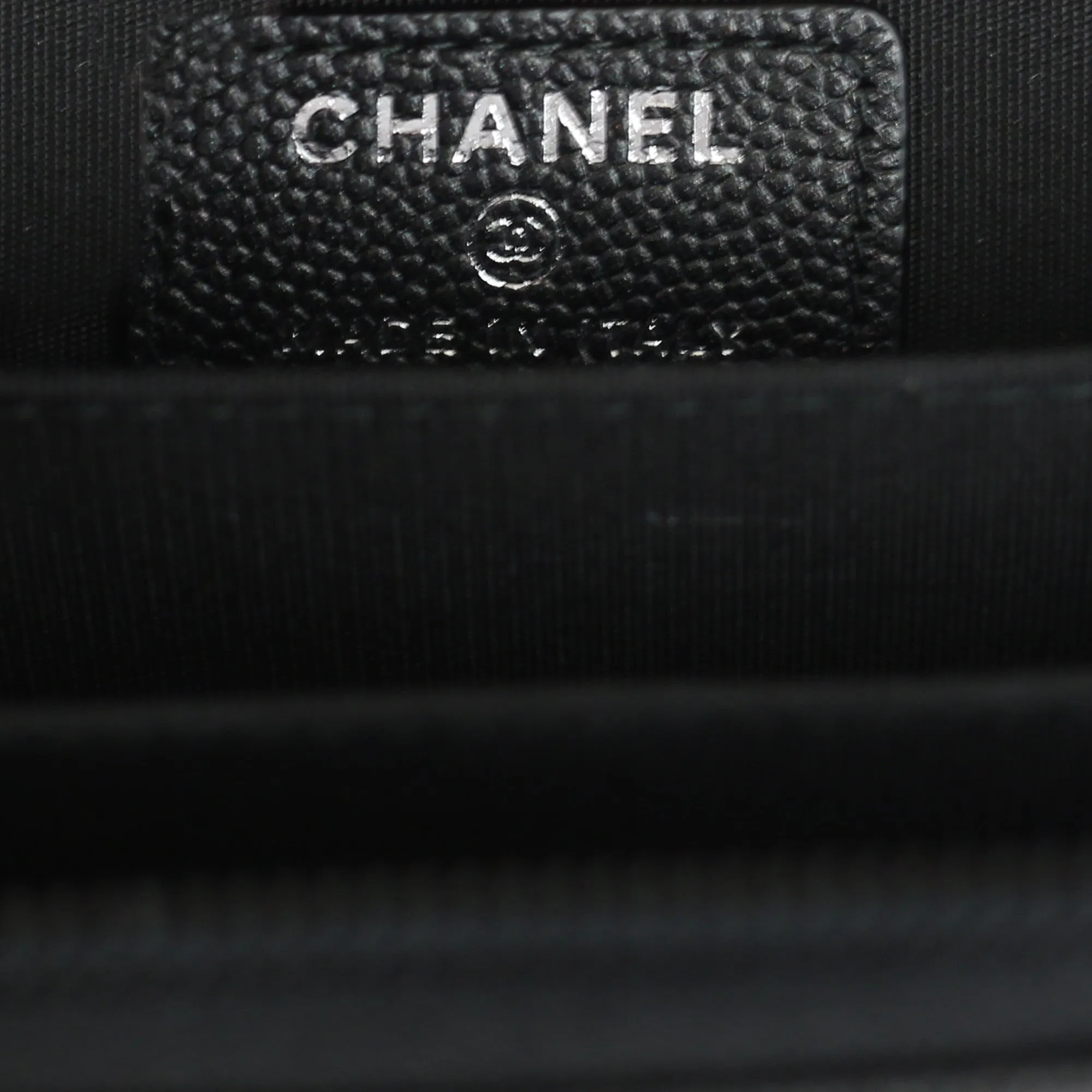 Chanel | So Black Caviar Boy Coin Pouch | One-Size