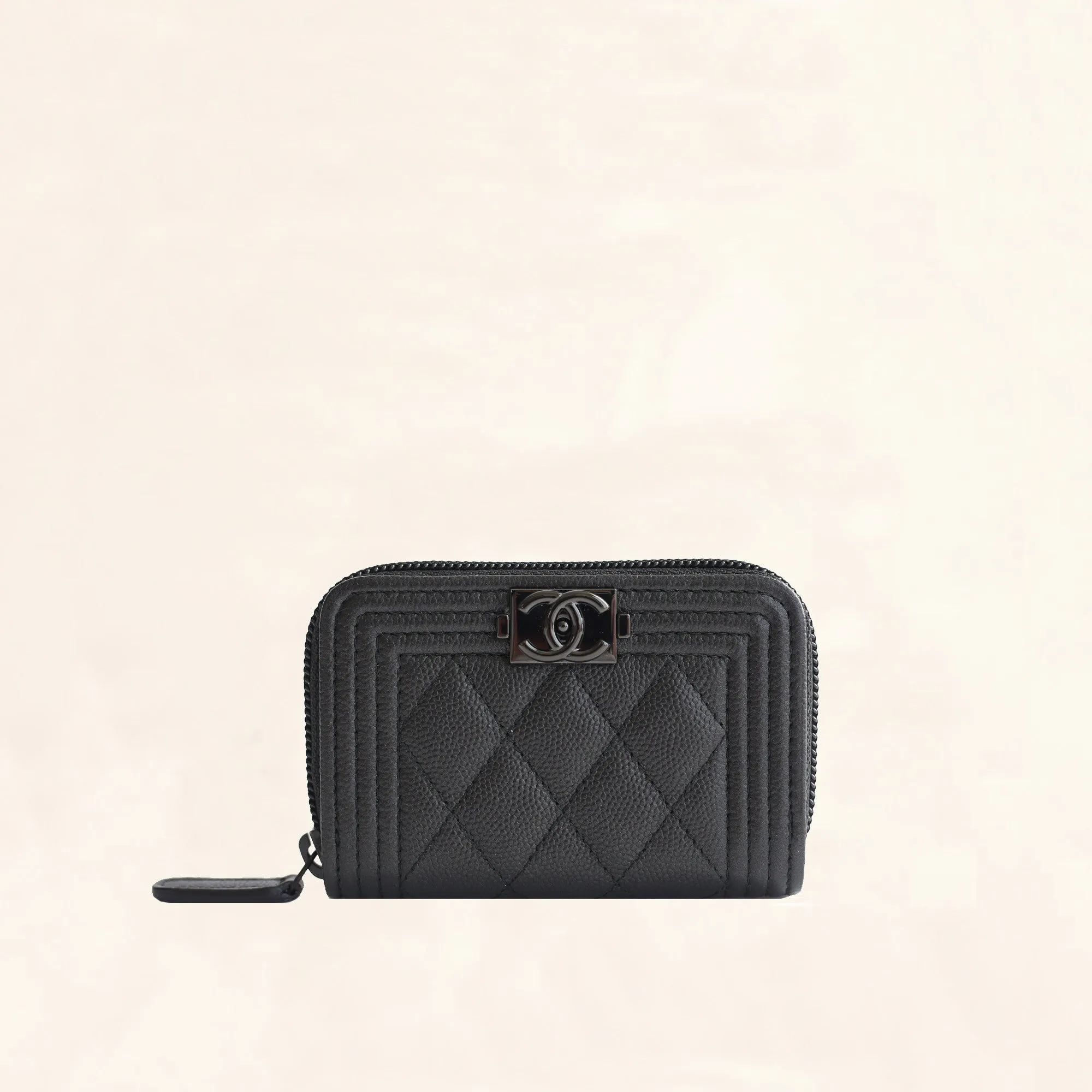 Chanel | So Black Caviar Boy Coin Pouch | One-Size