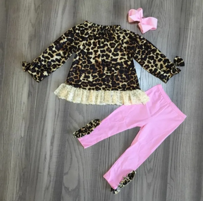 Cheetah Tunic with Light Pink Leggings