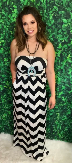 Chevron Maxi Dress