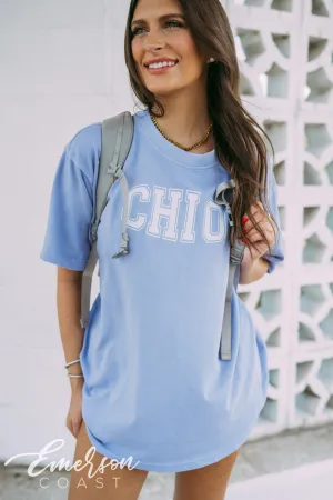 Chi O Varsity Boxy Tee