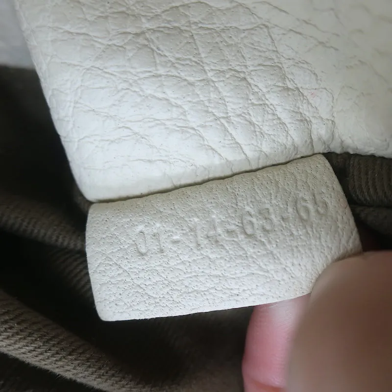 Chloe Marcie Medium Saddle Bag Cream Grained Leather Crossbody