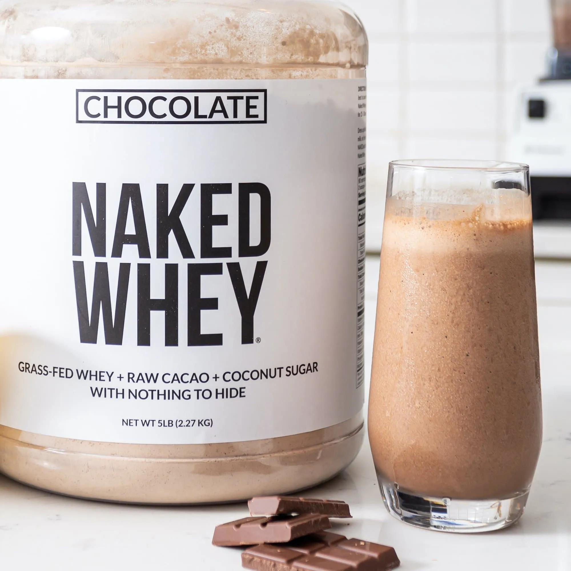 Chocolate Whey Protein Powder 1lb | Naked Chocolate Whey - 1LB