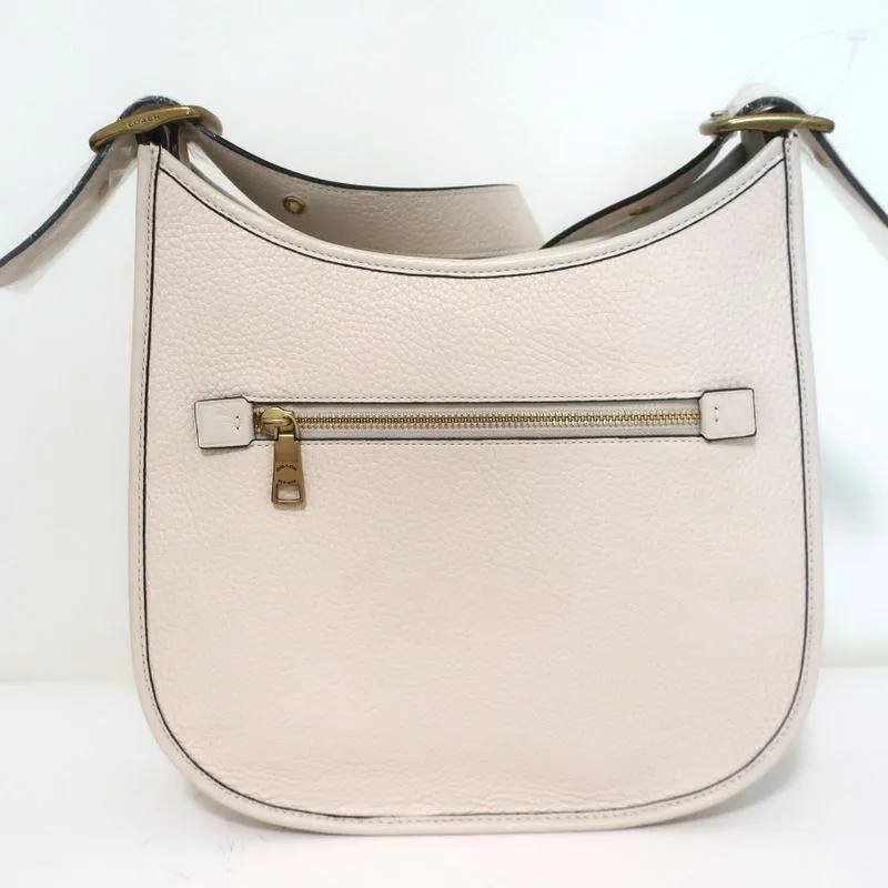 Coach Emery Crossbody Bag with Varsity Stripe Cream Leather NEW