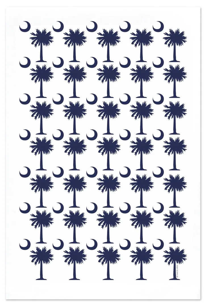 coast & cotton Palm & Moon Dish Towel