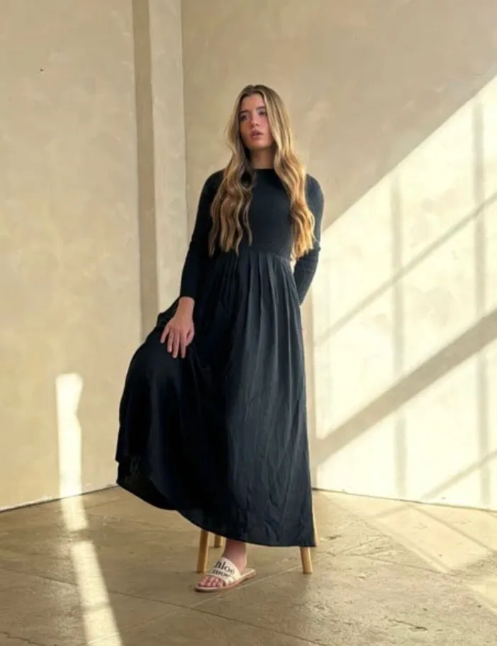Coco Blanc Navy Maxi Robe