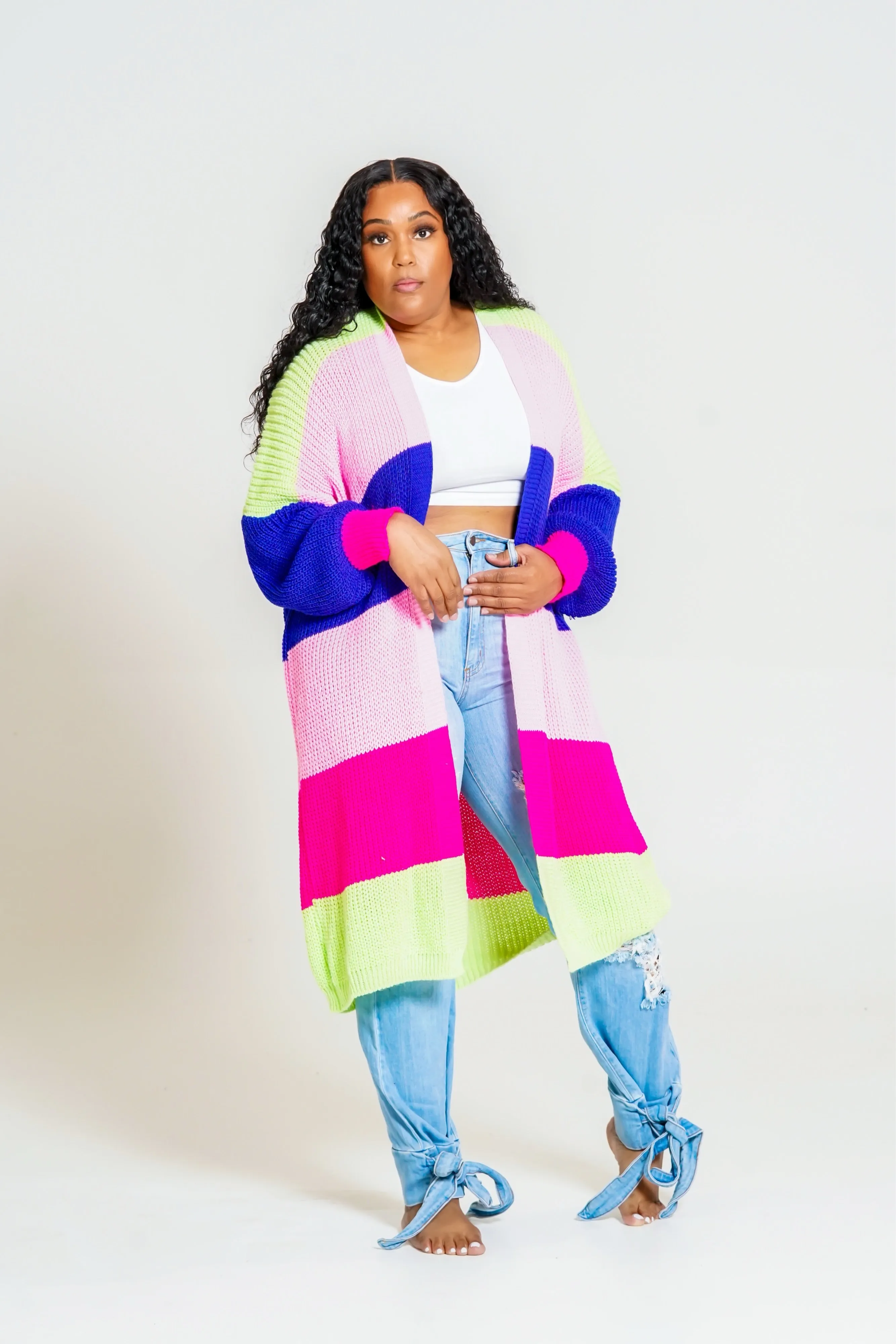 Color Block Cardigan