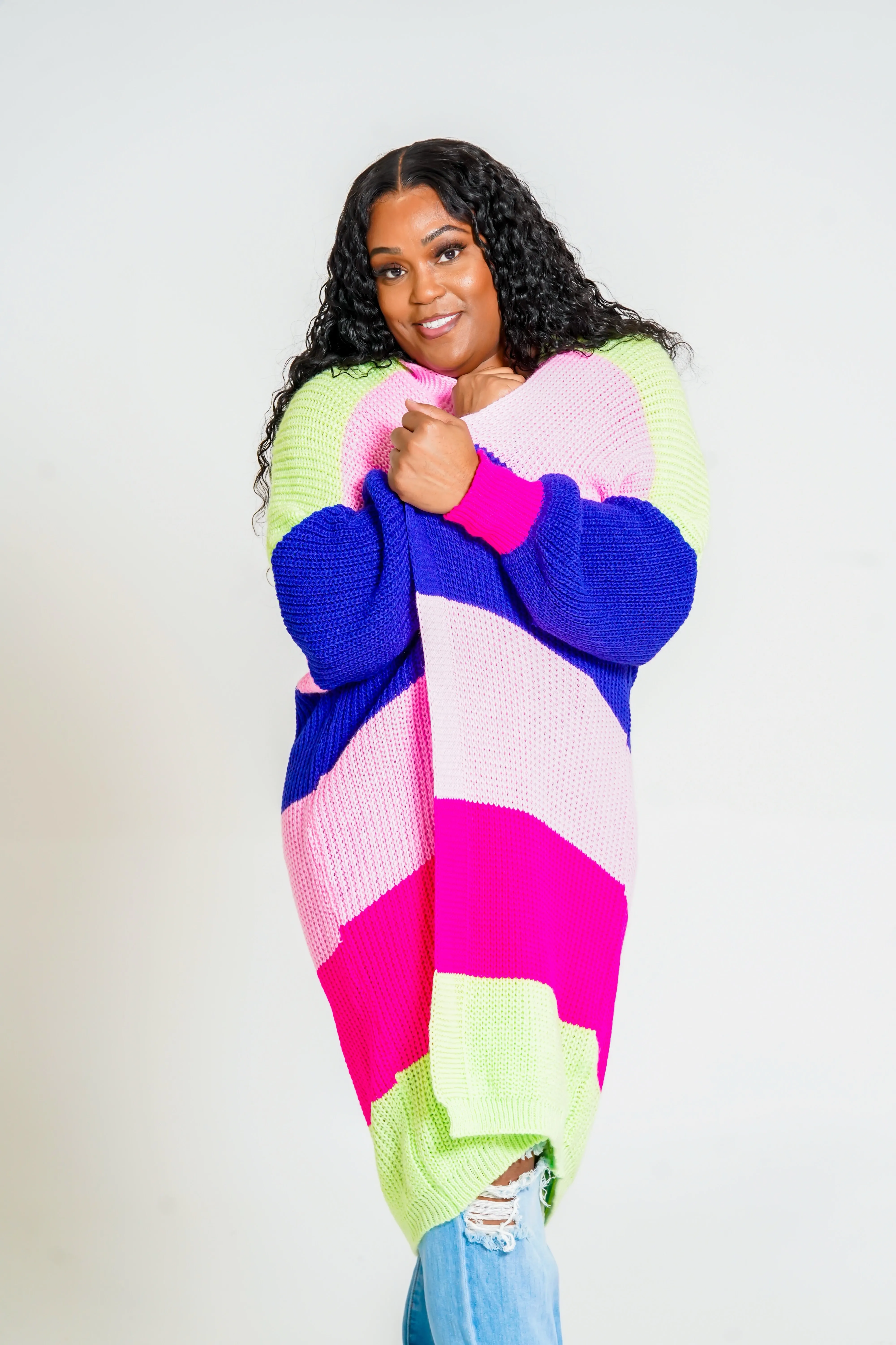 Color Block Cardigan