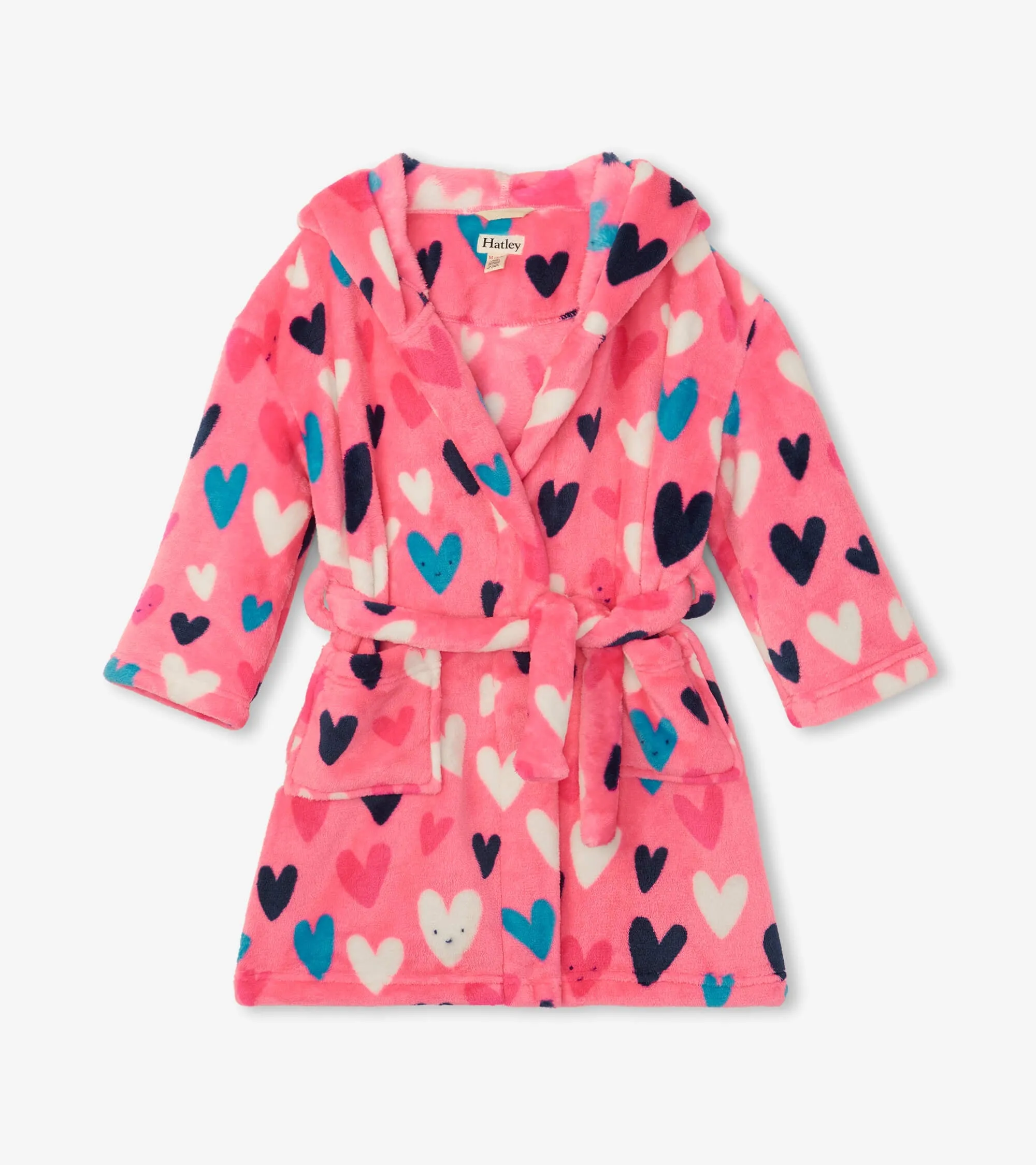 Confetti Hearts Fleece Robe
