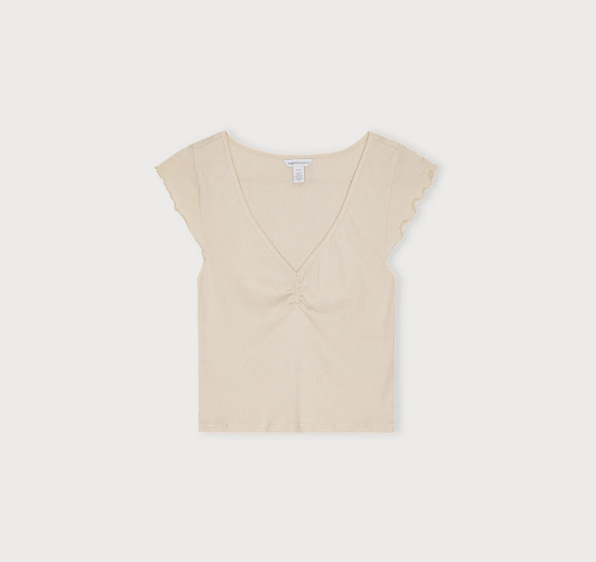 Core Bold Rib Ruched Tee