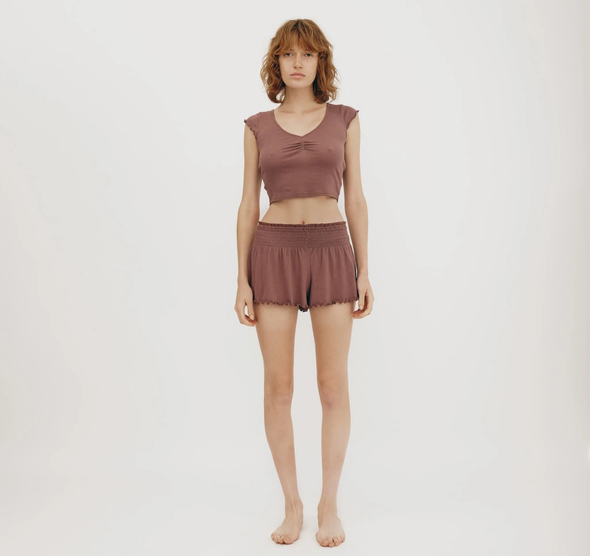 Core Bold Rib Smocked Shorts