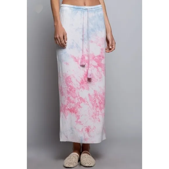 COTTON Candy Tie Dye Maxi Skirt