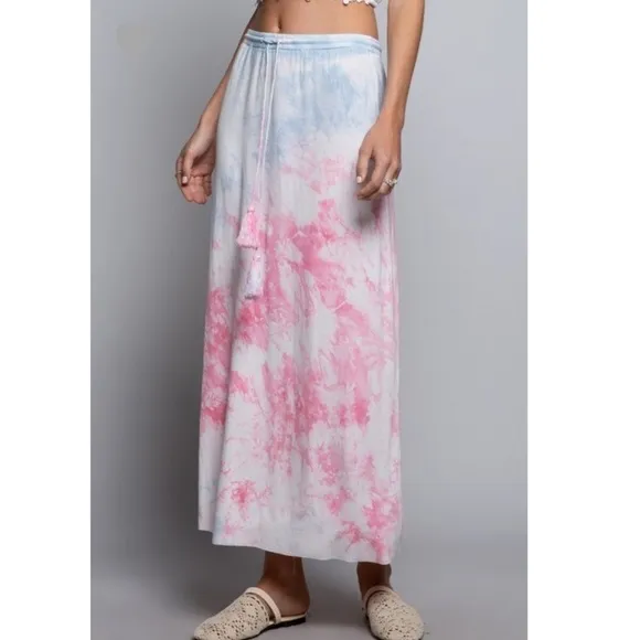 COTTON Candy Tie Dye Maxi Skirt