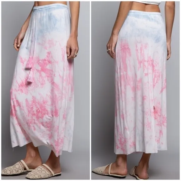 COTTON Candy Tie Dye Maxi Skirt