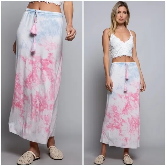COTTON Candy Tie Dye Maxi Skirt
