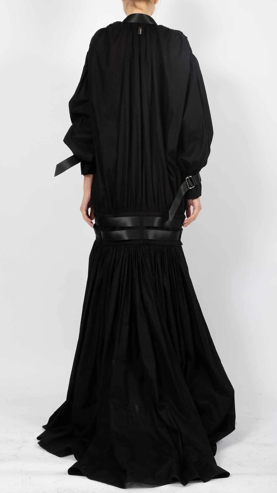 Cotton Jacket with Exaggerated Sleeves Maxi