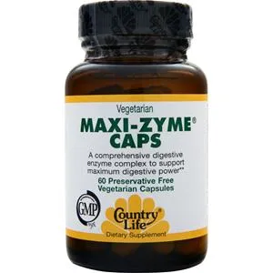 Country Life Maxi-Zyme Caps  60 vcaps